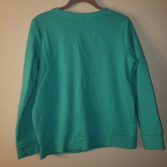 CAT & JACK TEAL BLUE KINDNESS CREW GRAPHIC PULLOVER SWEATSHIRT SIZE XL 14/16 - Picture 5 of 5